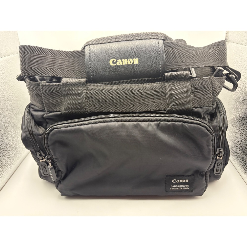 Canon Genuine Video Accessory Camera Bag Black Nylon Orange Interior Case